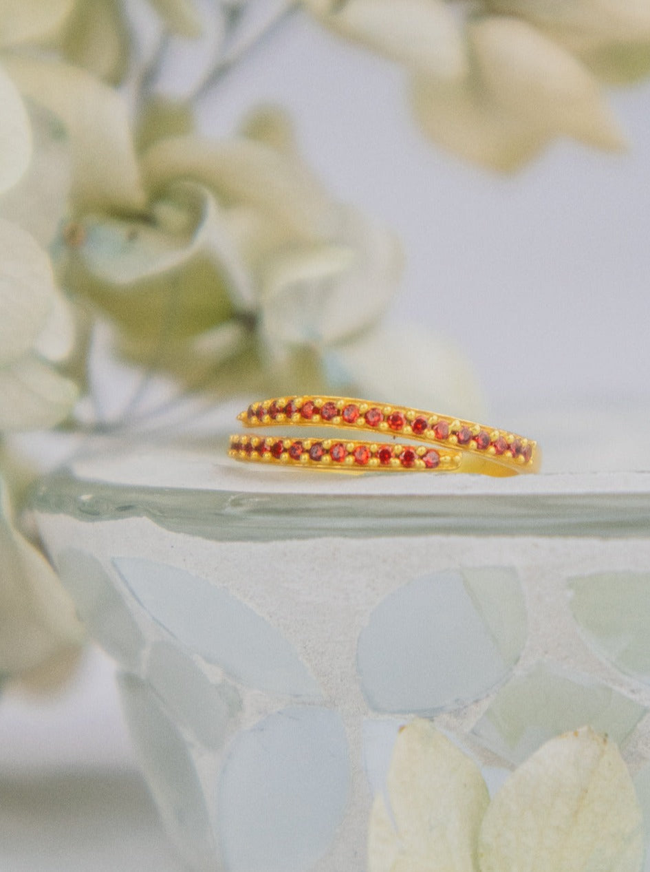Serpentine Wrap Ring - Gold from Ash & Rose
