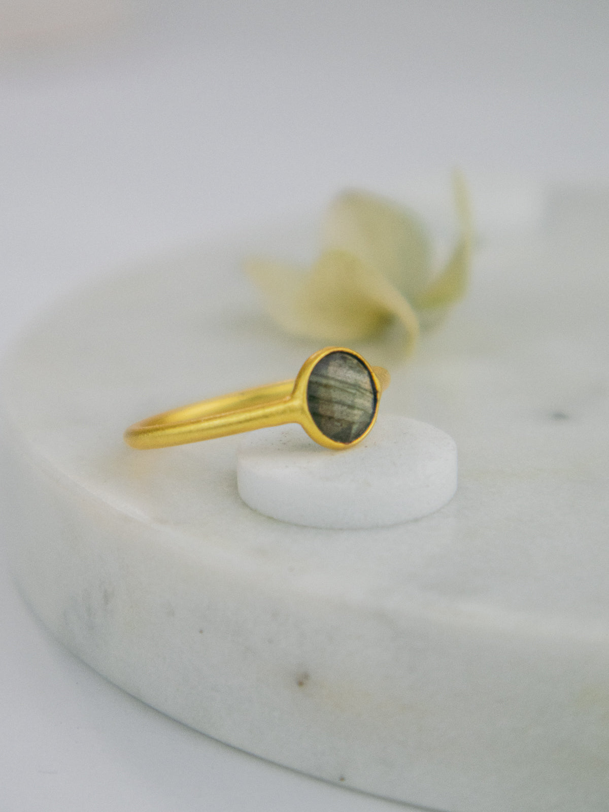 Mini Pebble Ring - Gold from Ash & Rose