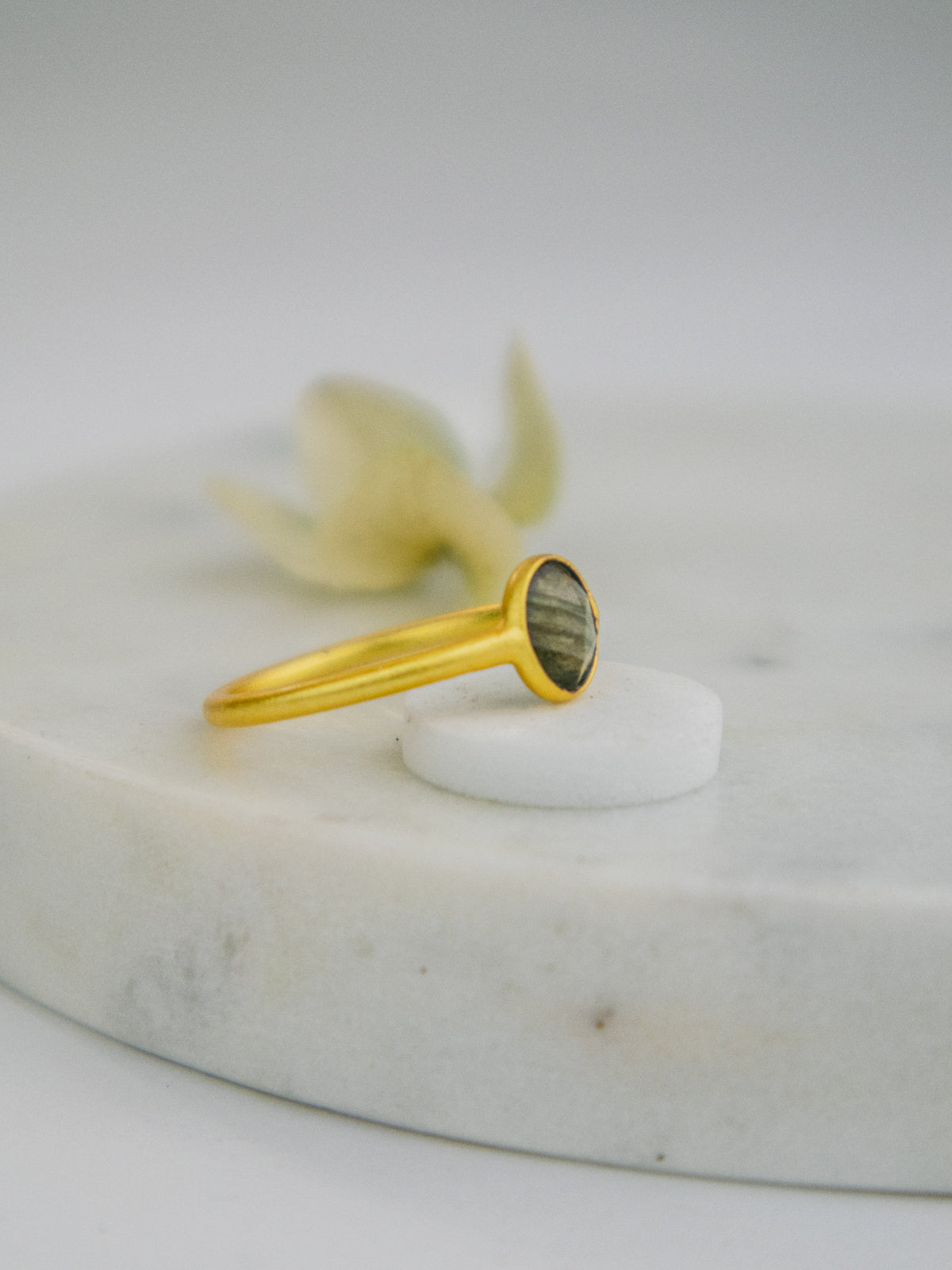 Mini Pebble Ring - Gold from Ash & Rose