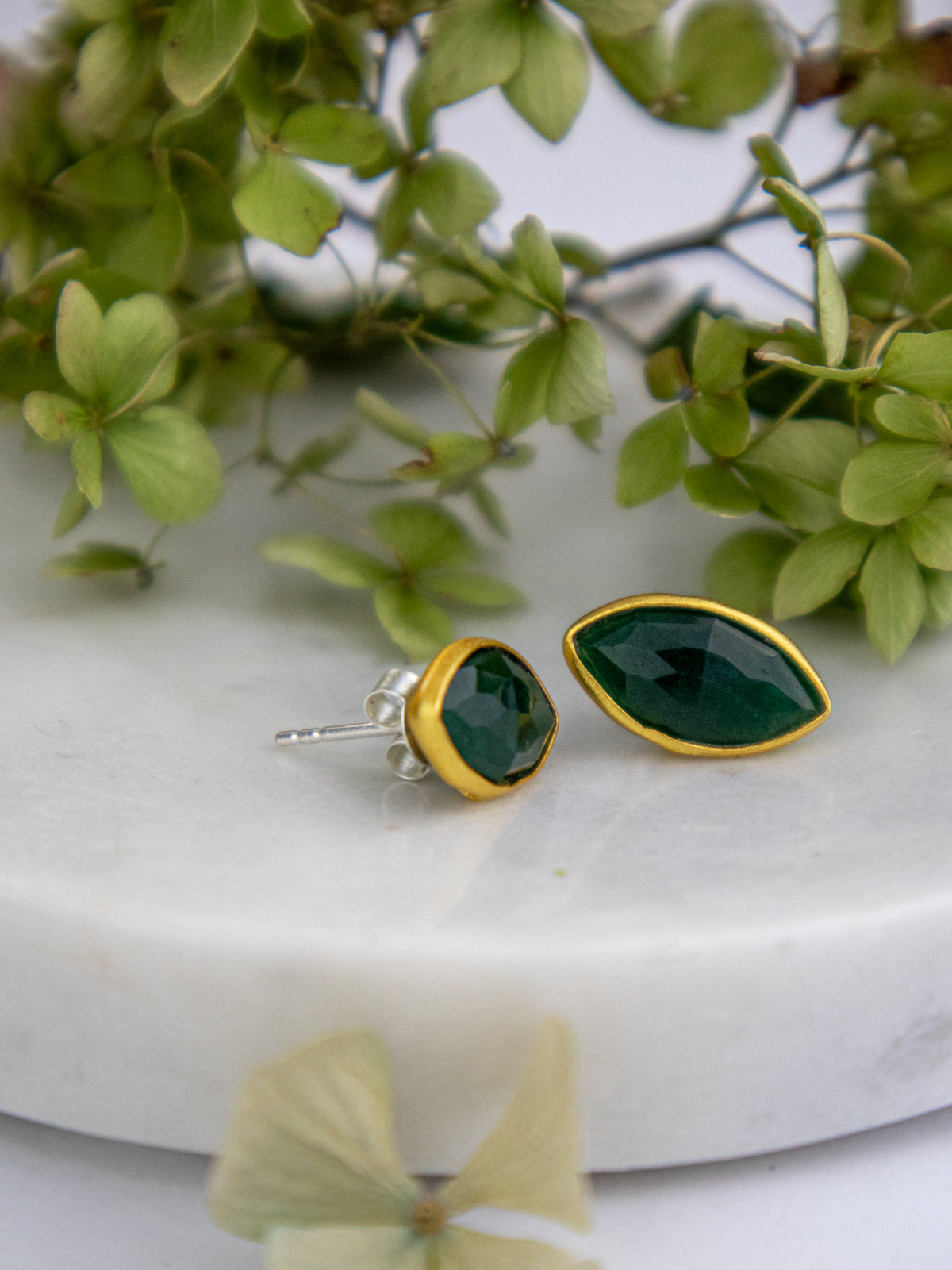 Mila Leaf Earrings - Gold from Ash & Rose