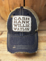 Cash Hank Willy Waylon Hat on Lime From The Goat Stock