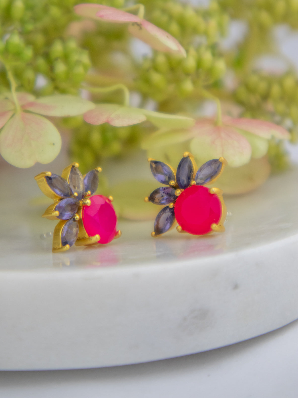 Blooming Fan Studs from Ash & Rose