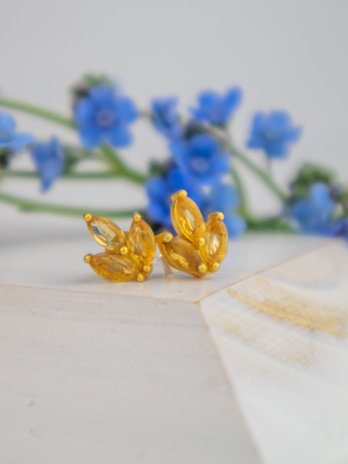 Tri Leaf Stud Earrings from Ash & Rose