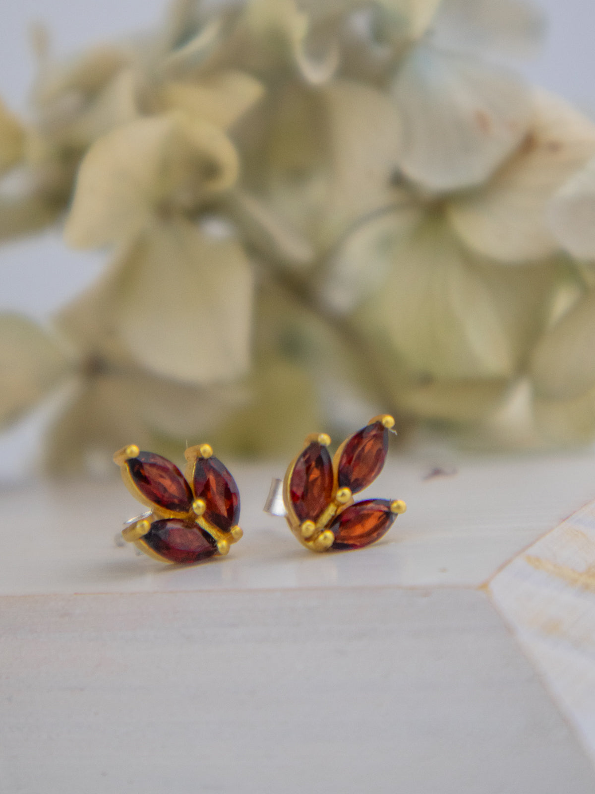 Tri Leaf Stud Earrings from Ash & Rose