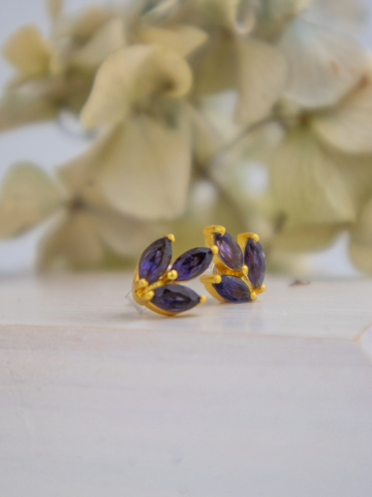 Tri Leaf Stud Earrings from Ash & Rose