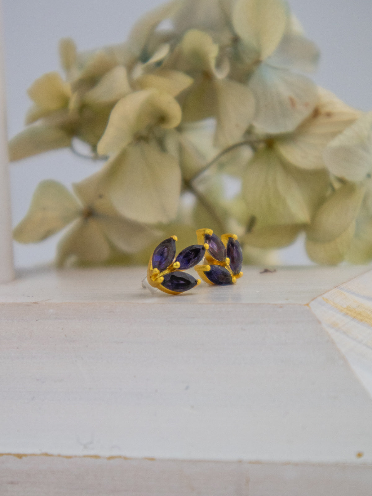 Tri Leaf Stud Earrings from Ash & Rose