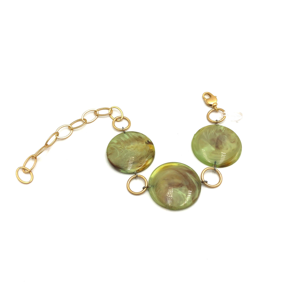 Celery Marbled Stations Bracelet from Leetie Lovendale