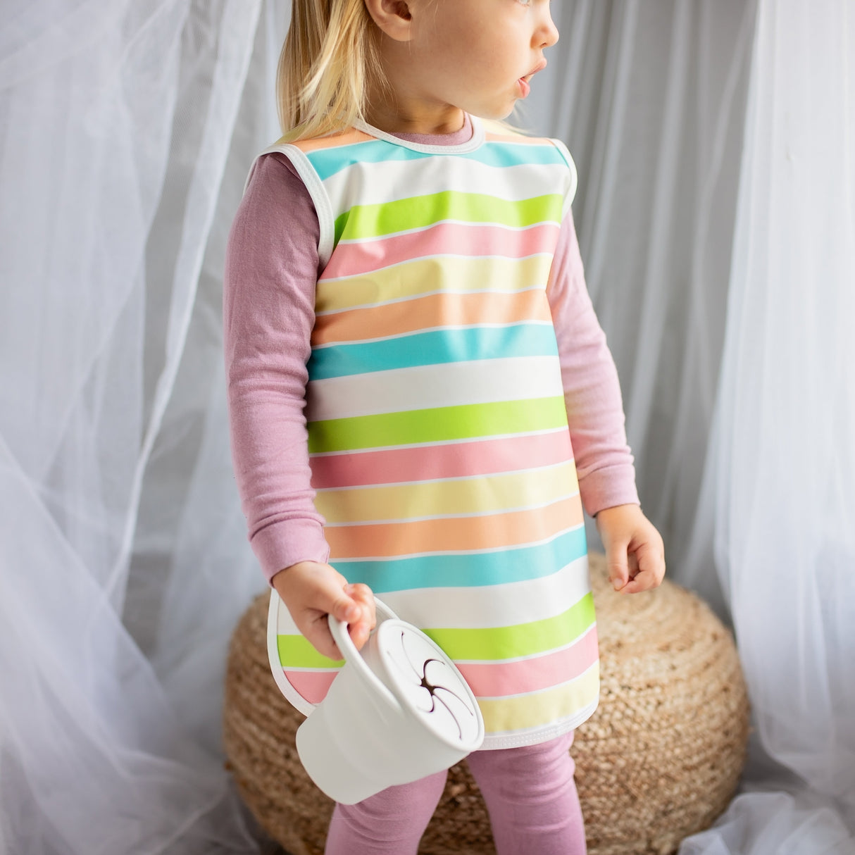 Rainbow Stripes Bapron from BapronBaby