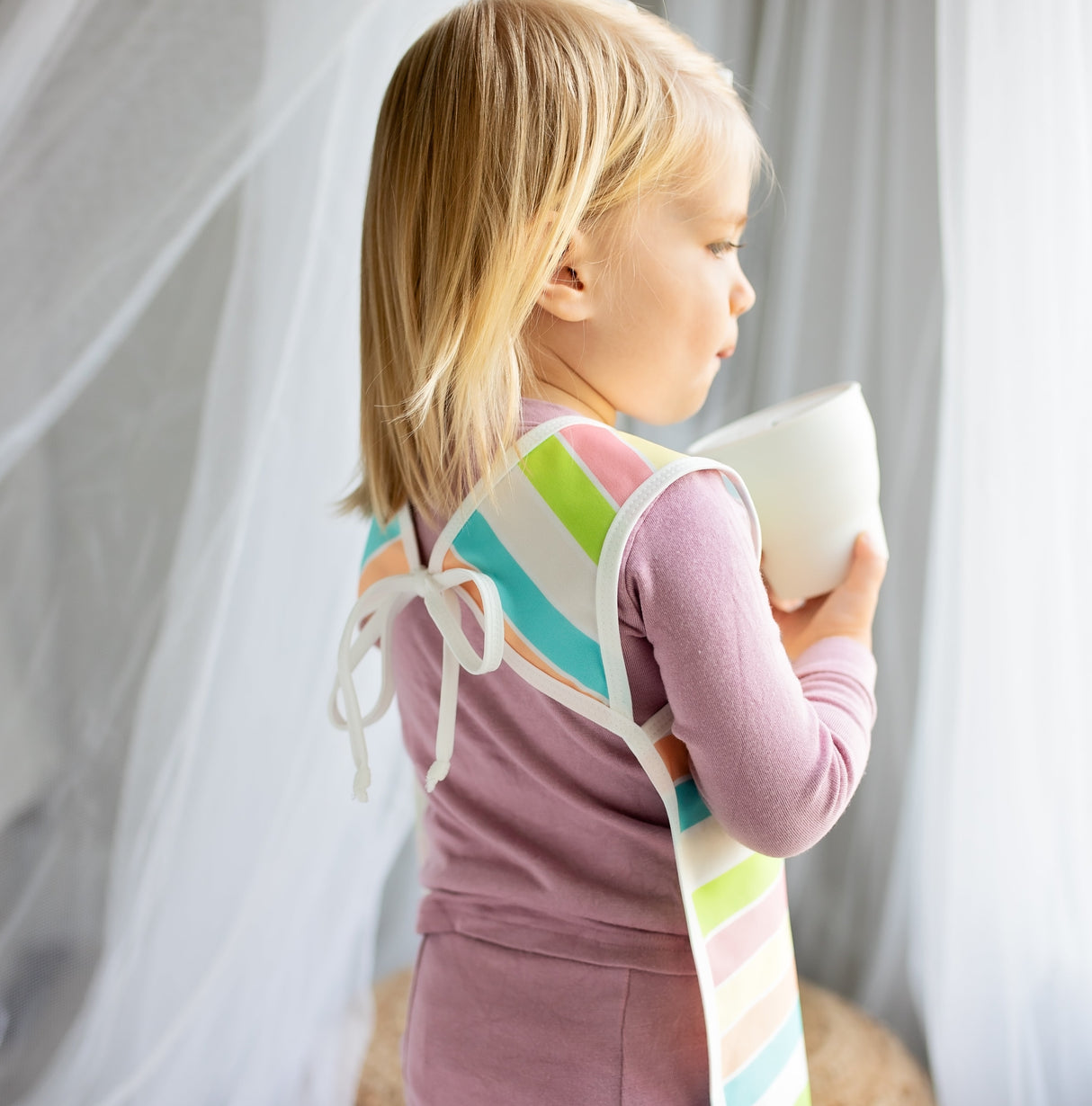 Rainbow Stripes Bapron from BapronBaby