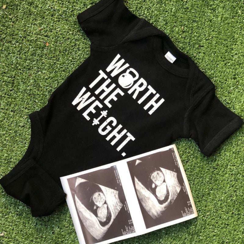 Worth The Weight Onesie from DadBod Apparel