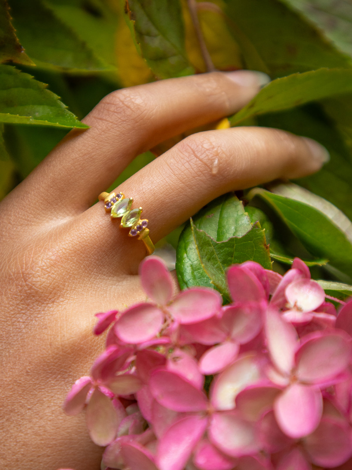 Bitty Leaf Ring from Ash & Rose