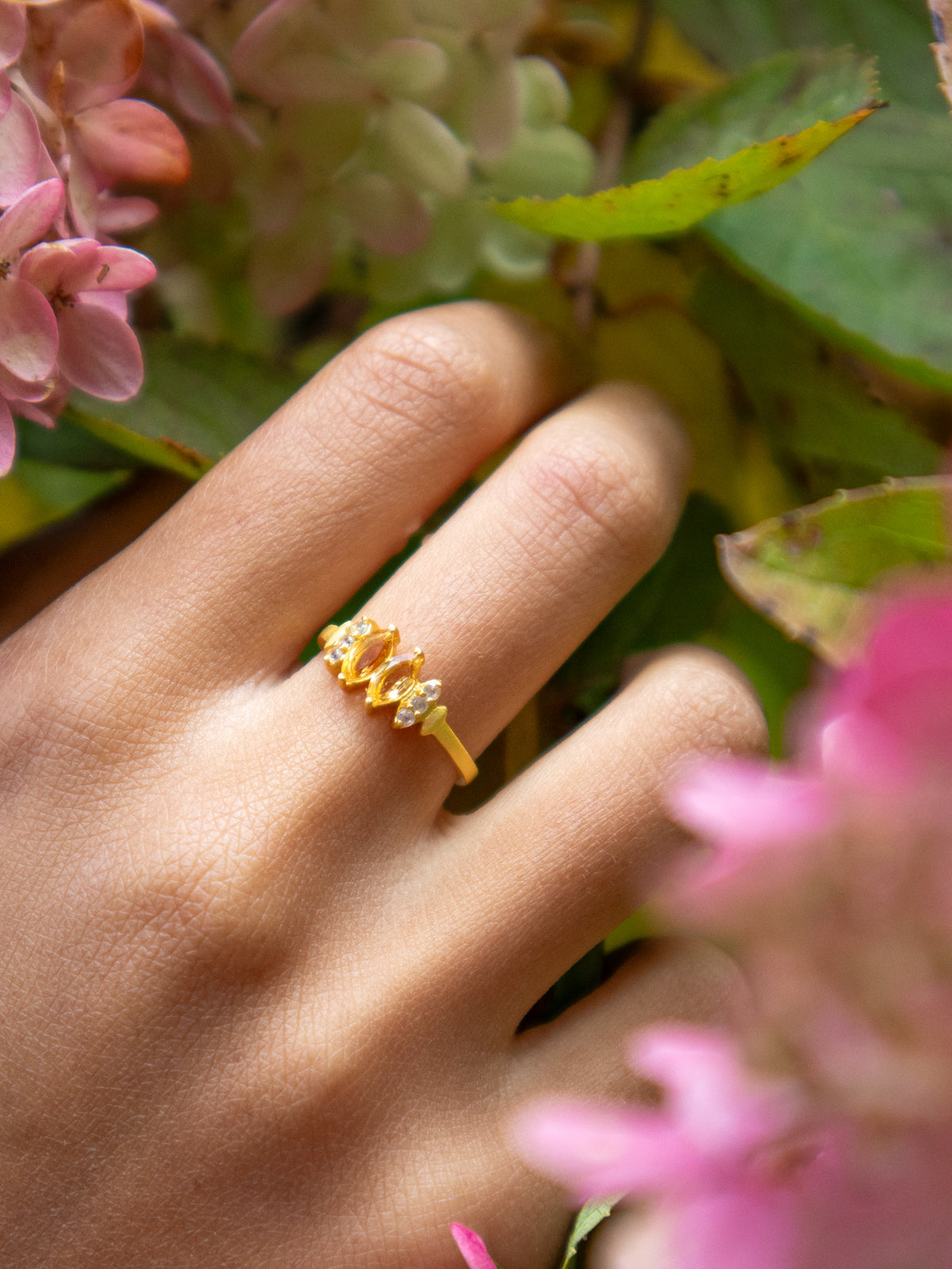 Bitty Leaf Ring from Ash & Rose