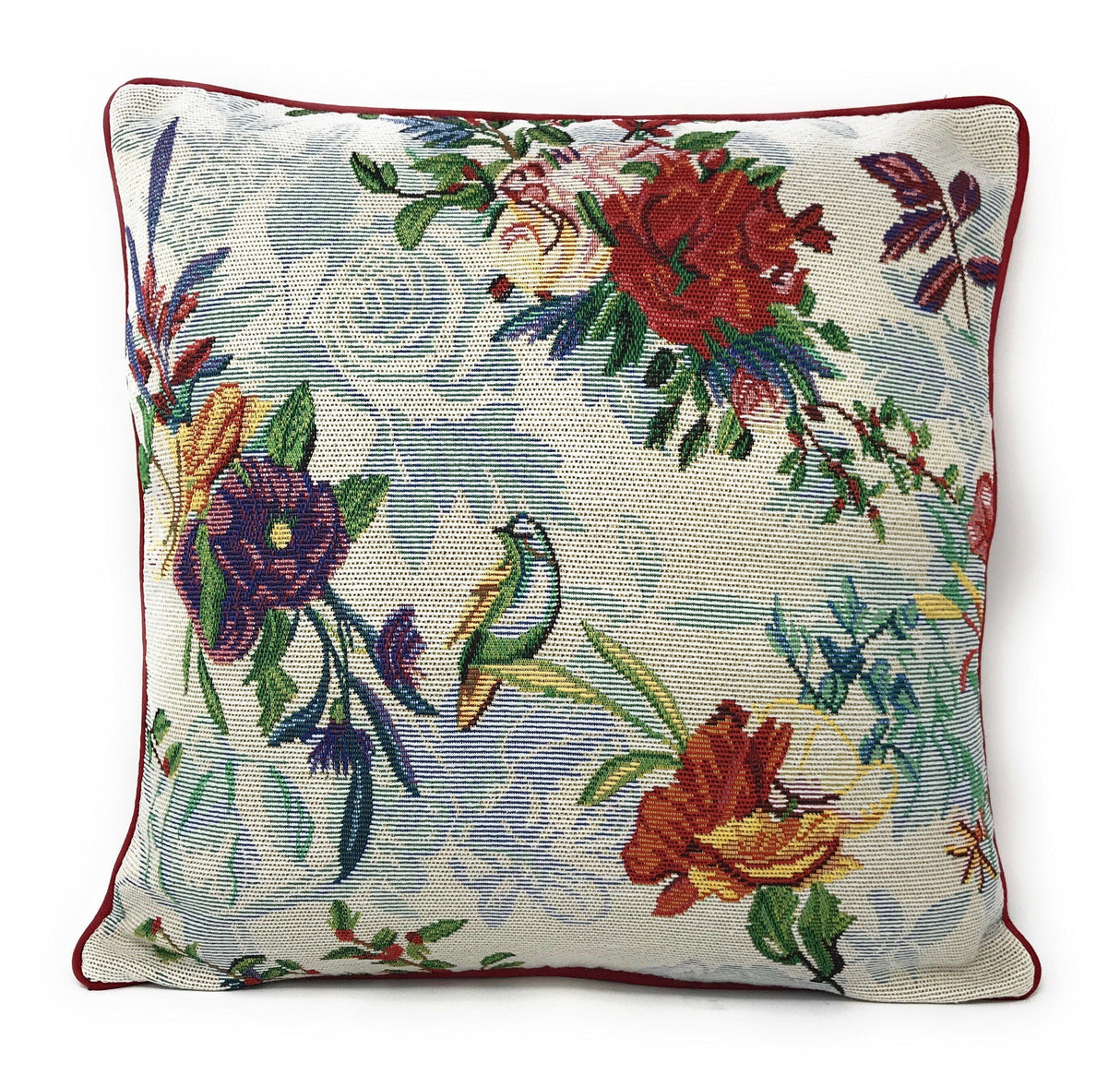 DaDa Bedding Elegant Tropical Paradise Birds Floral Tapestry Throw Pillow Covers 16" (18116) from DaDalogy Bedding Collection
