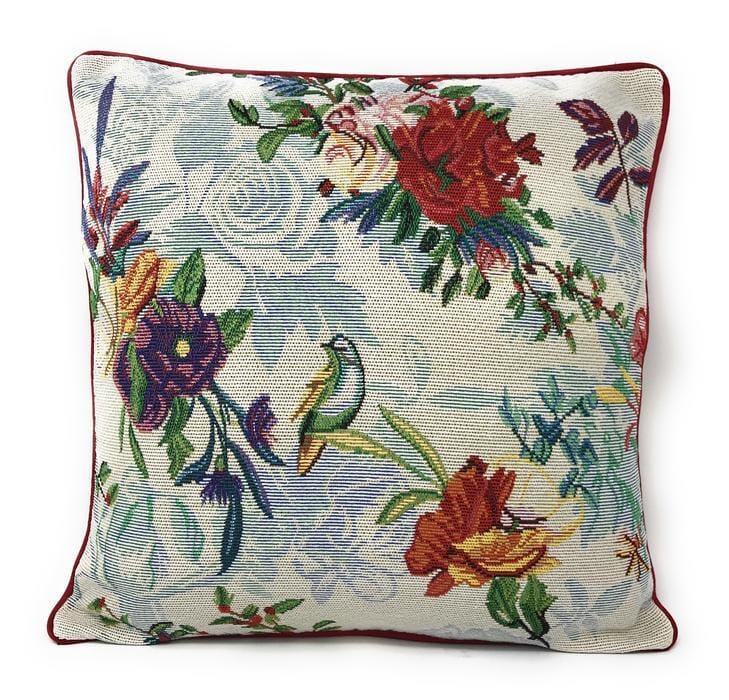 DaDa Bedding Set of 4 Pieces - Floral Garden Botanical Tapestry Throw Pillow Covers Bundle Pack - 16" x 16" from DaDalogy Bedding Collection