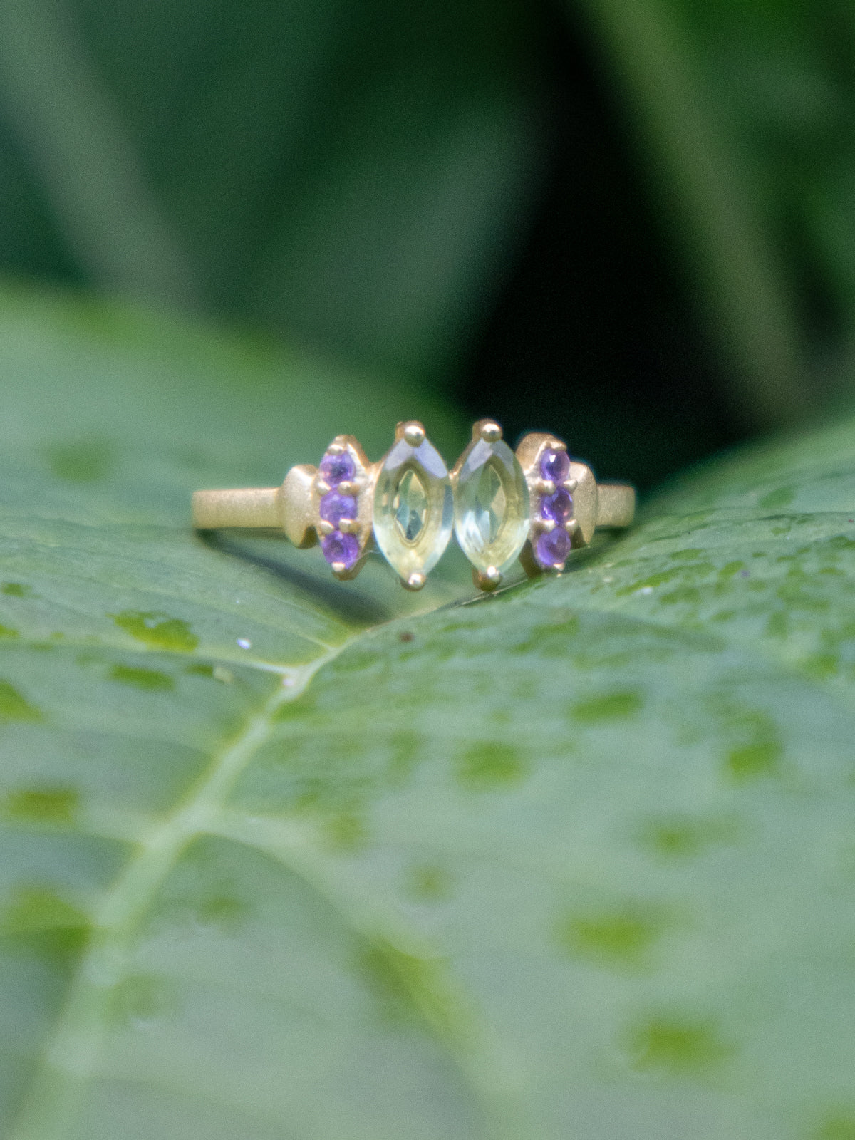 Bitty Leaf Ring from Ash & Rose