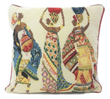 DaDa Bedding Dancing Women African Dreams Tapestry Throw Pillow Covers 16" x 16" from DaDalogy Bedding Collection