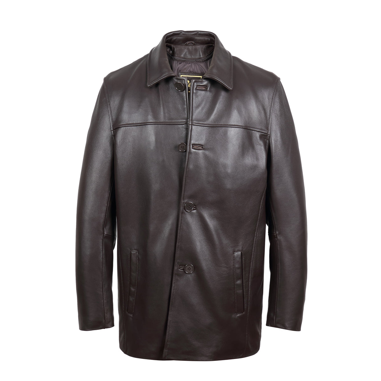 REED EST. 1950 Men's Jacket Genuine Lambskin Leather Four Button Car Coat - Imported from Reed Leather
