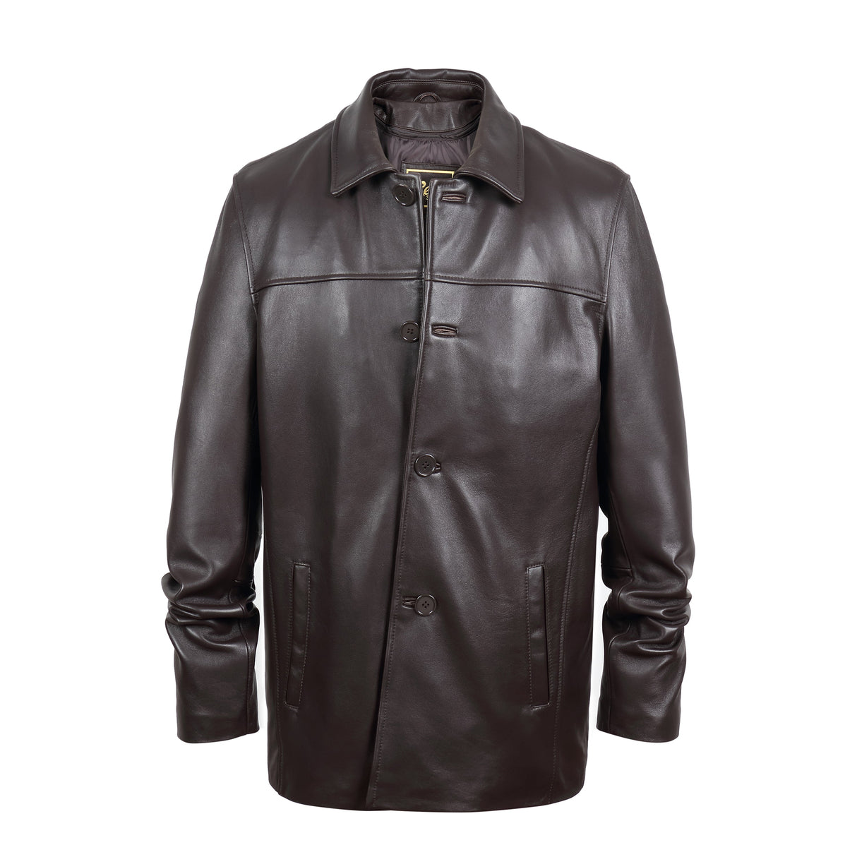REED EST. 1950 Men's Jacket Genuine Lambskin Leather Four Button Car Coat - Imported from Reed Leather