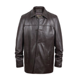 REED EST. 1950 Men's Jacket Genuine Lambskin Leather Four Button Car Coat - Imported from Reed Leather