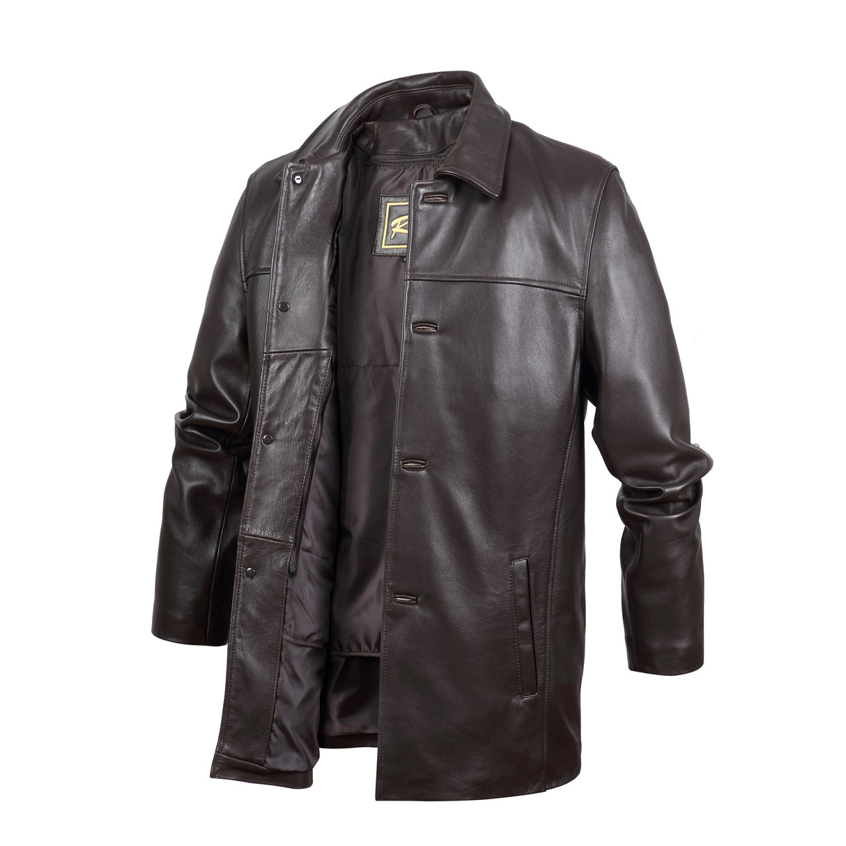 REED EST. 1950 Men's Jacket Genuine Lambskin Leather Four Button Car Coat - Imported from Reed Leather