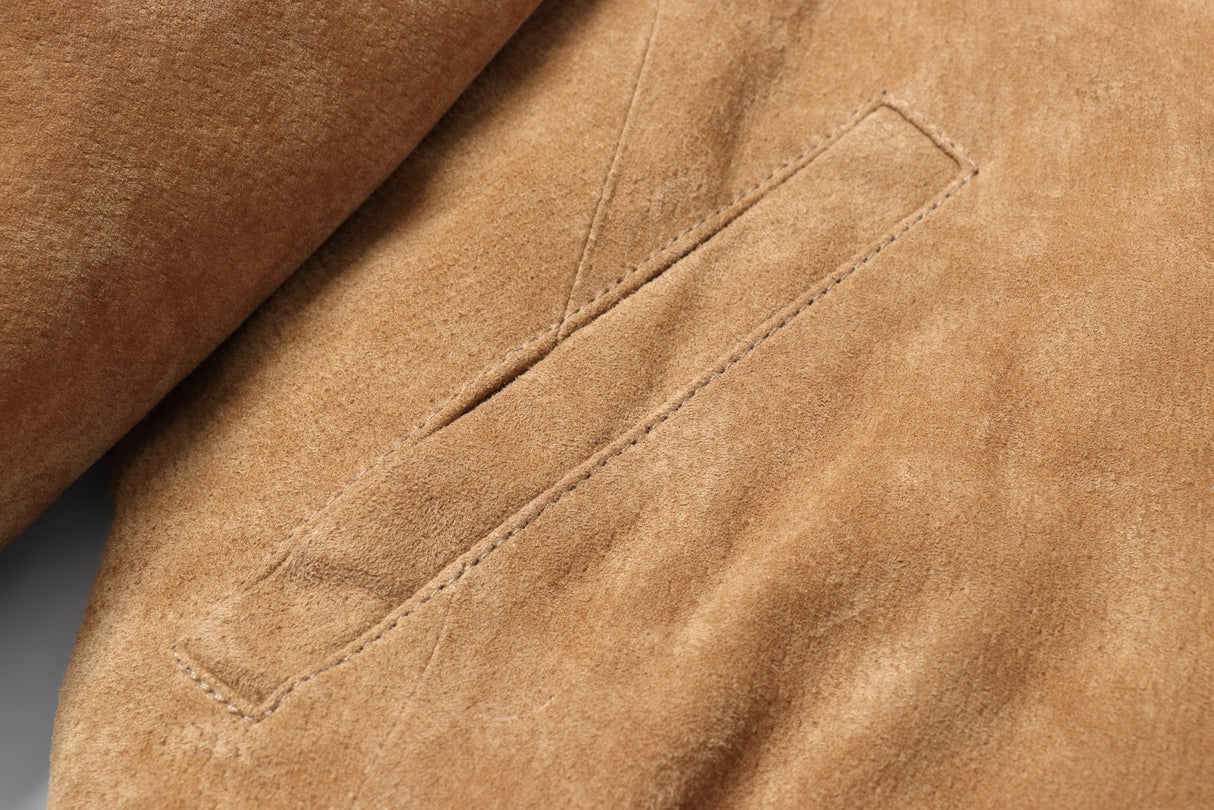 REED Men's Baseball Suede Leather Jacket (Imported) from Reed Leather