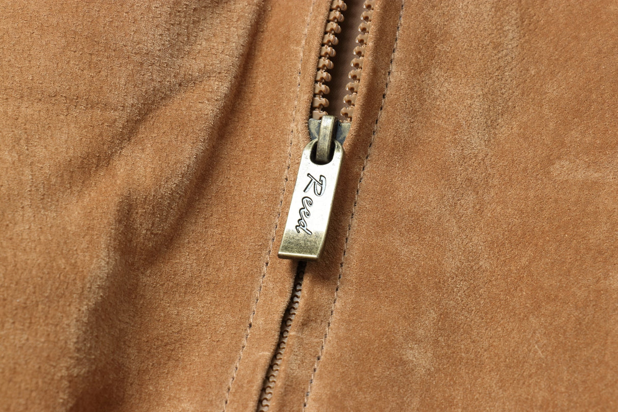 REED Men's Baseball Suede Leather Jacket (Imported) from Reed Leather