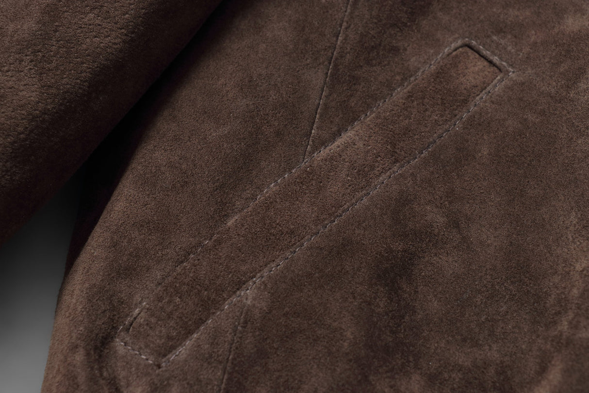 REED Men's Baseball Suede Leather Jacket (Imported) from Reed Leather