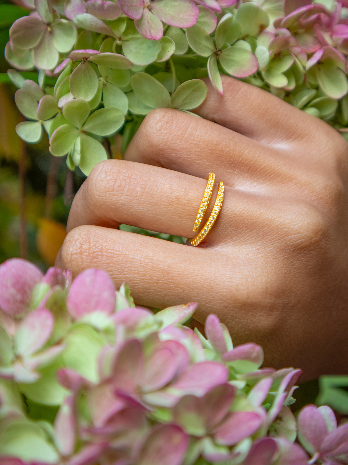Serpentine Wrap Ring - Gold from Ash & Rose