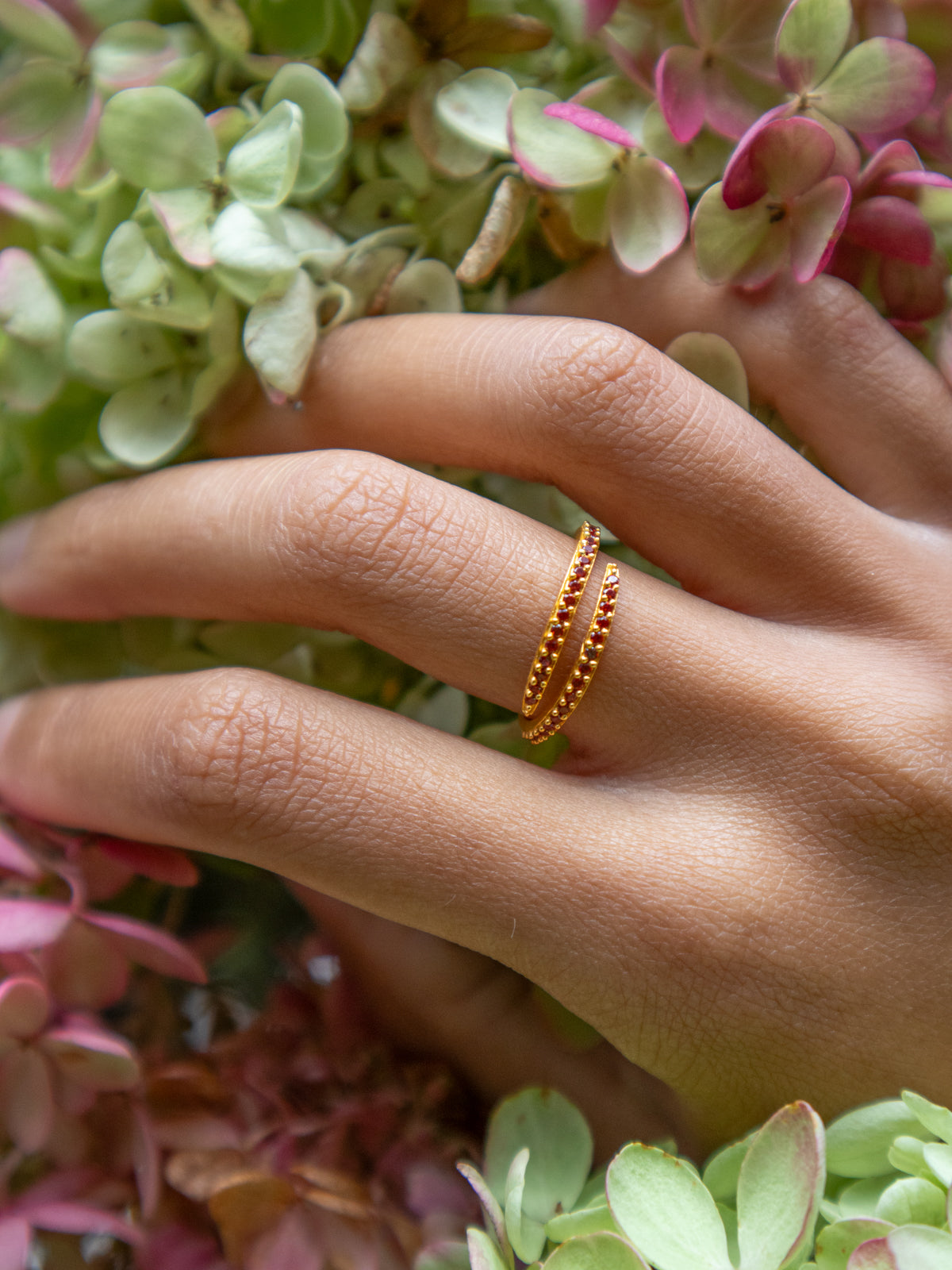 Serpentine Wrap Ring - Gold from Ash & Rose