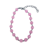 Amethyst Frosted Scalloped Amelia Necklace from Leetie Lovendale