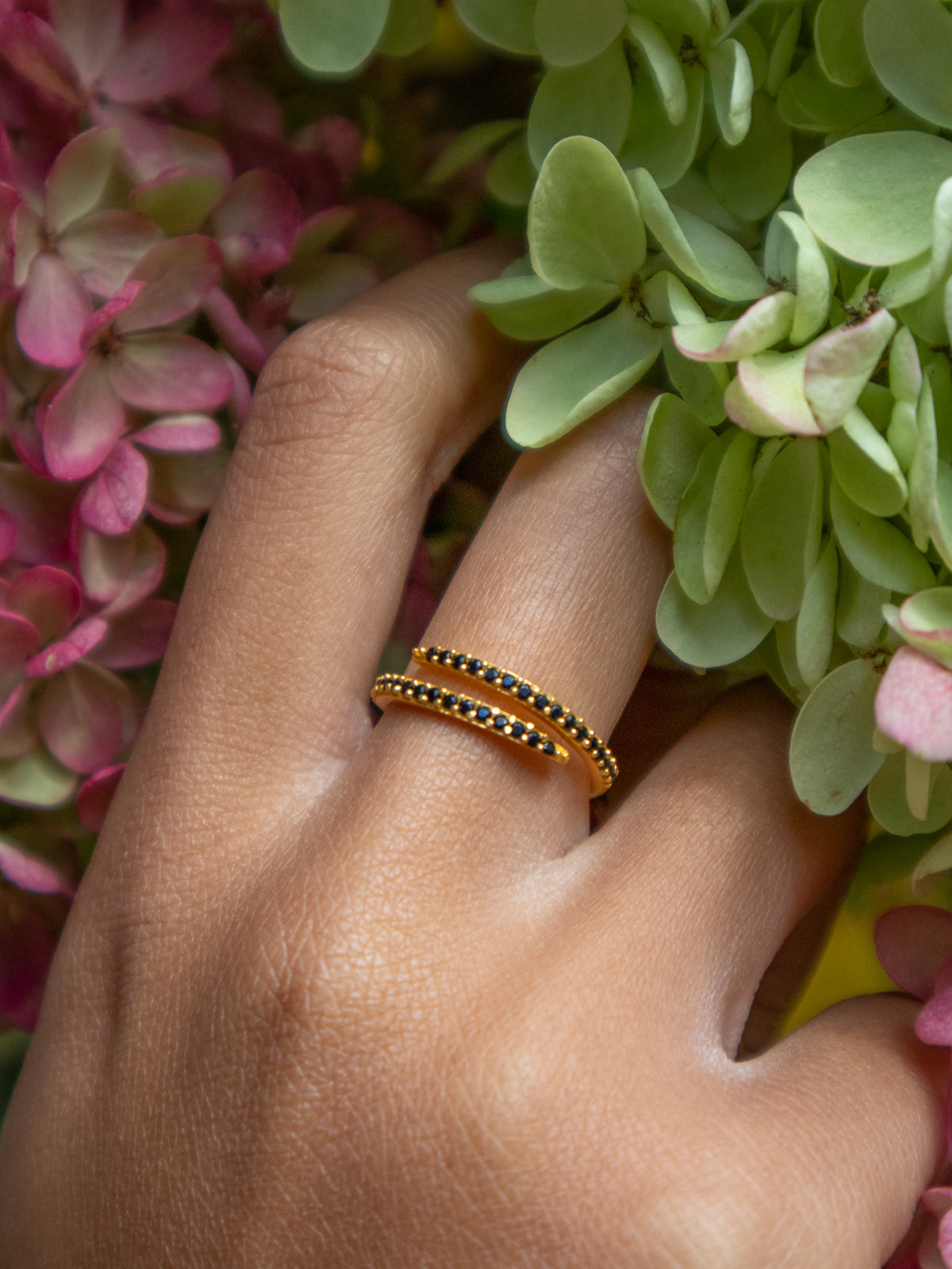 Serpentine Wrap Ring - Gold from Ash & Rose