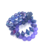 Blues & Lilacs Stack and Stretch Bracelets Set from Leetie Lovendale