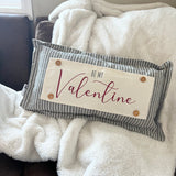 Holiday Panel:  Pure & Simple Aesthetic Classy Clean Boho Heart Cursive Honest Natural Love Winter; BE MY VALENTINE From PillowPanels