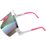 Adjustable Futuristic Side Panel Cyberpunk Monoblock Shield Sunglasses D266 from zeroUV