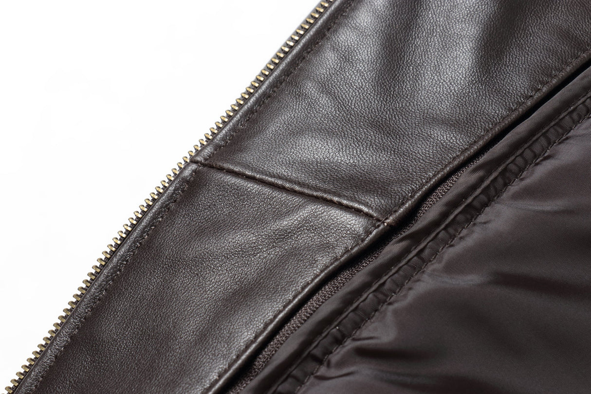 REED Men's New Zealand Lambskin Leather Jacket - Imported from Reed Leather