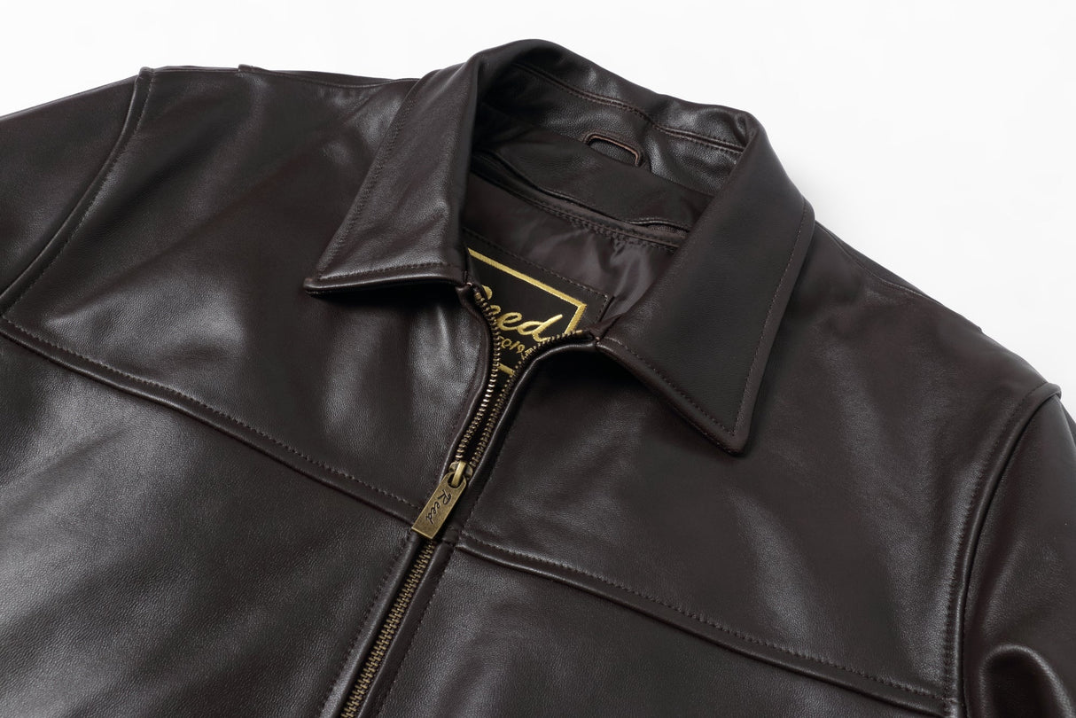 REED Men's New Zealand Lambskin Leather Jacket - Imported from Reed Leather