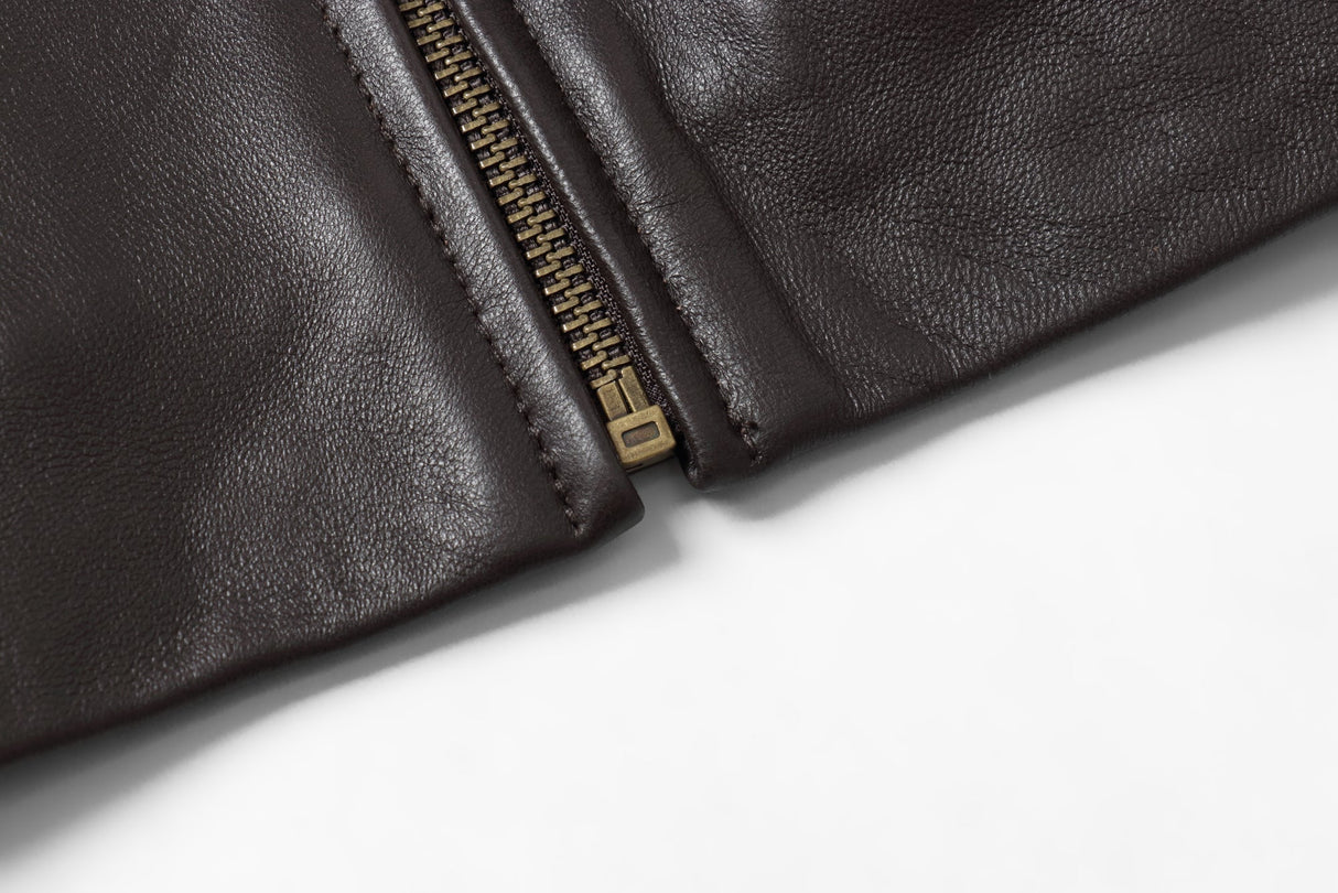 REED Men's New Zealand Lambskin Leather Jacket - Imported from Reed Leather