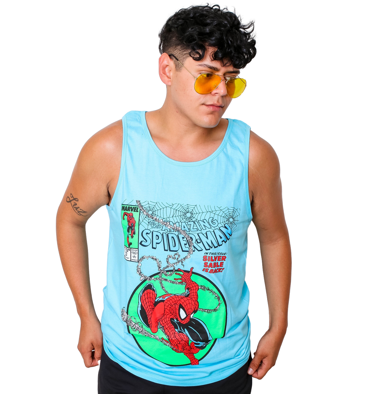 Spider-Man 90's Circle Marvel Comics Adult Tank Top From Your Favorite T Shirts