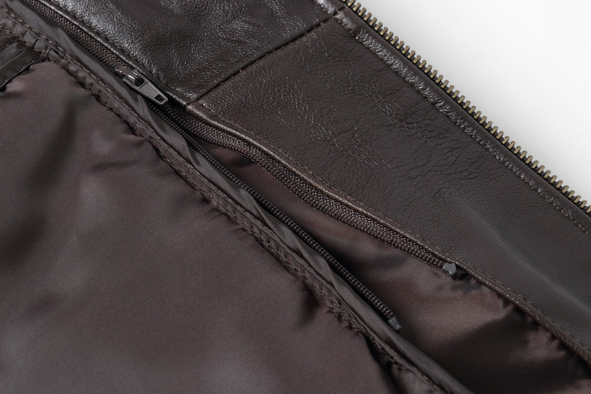 REED Men's New Zealand Lambskin Leather Jacket - Imported from Reed Leather