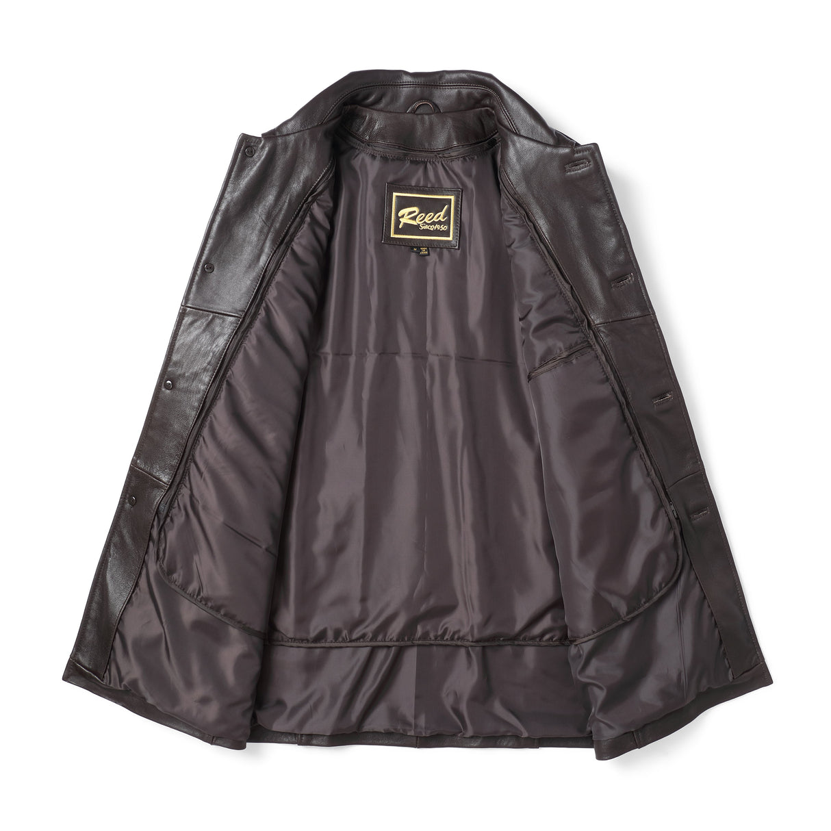 REED EST. 1950 Men's Jacket Genuine Lambskin Leather Four Button Car Coat - Imported from Reed Leather