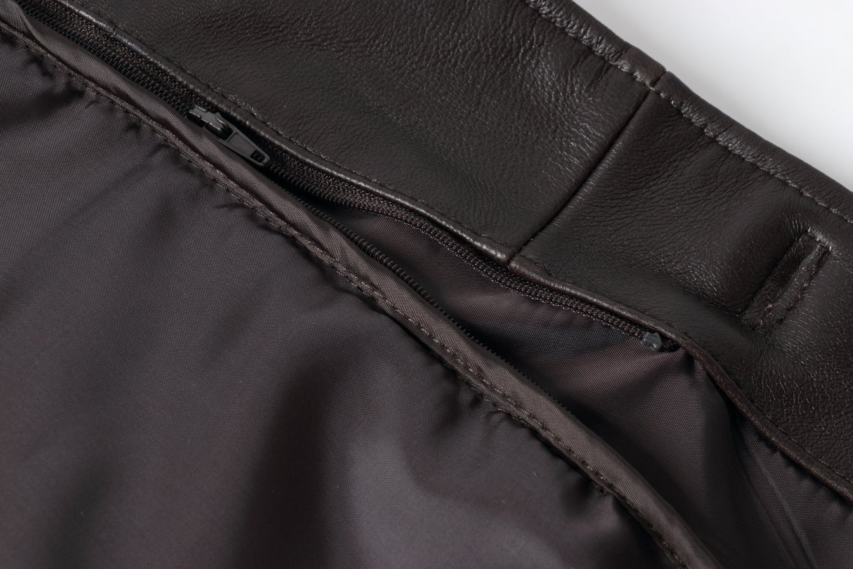 REED EST. 1950 Men's Jacket Genuine Lambskin Leather Four Button Car Coat - Imported from Reed Leather