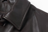 REED EST. 1950 Men's Jacket Genuine Lambskin Leather Four Button Car Coat - Imported from Reed Leather