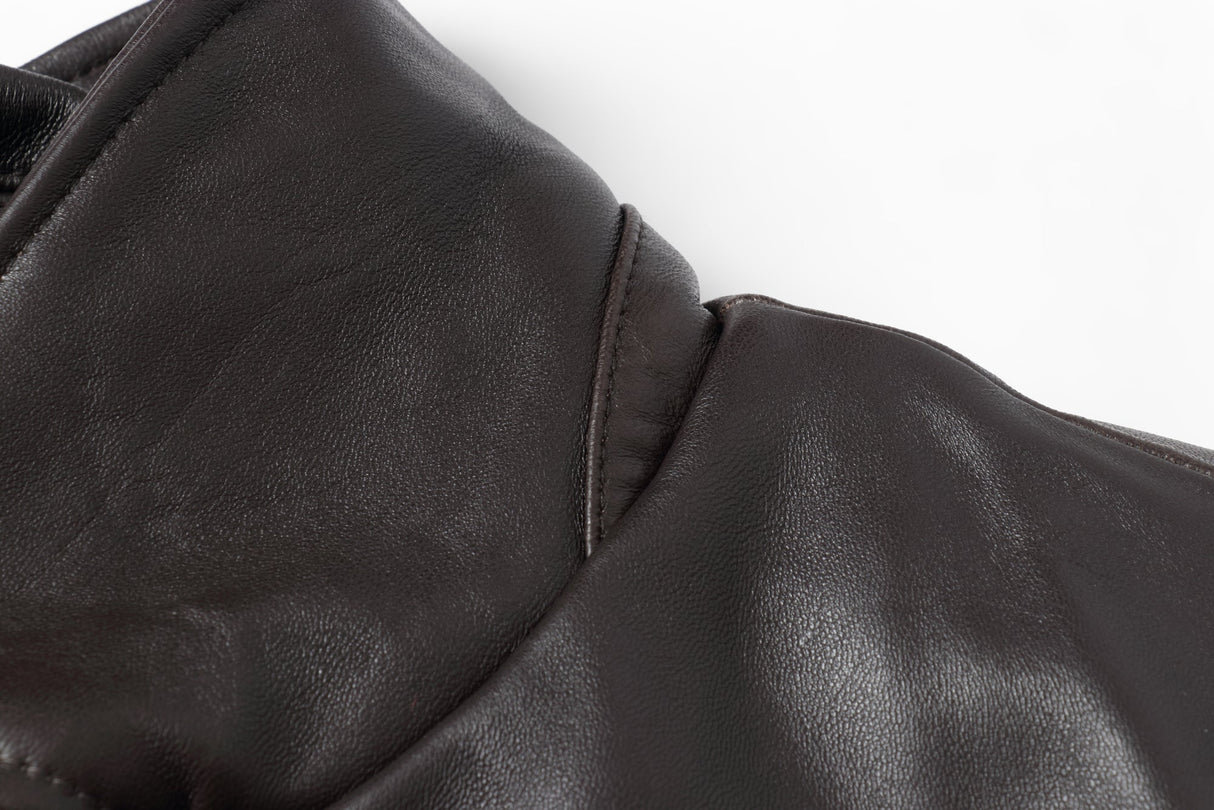 REED EST. 1950 Men's Jacket Genuine Lambskin Leather Four Button Car Coat - Imported from Reed Leather