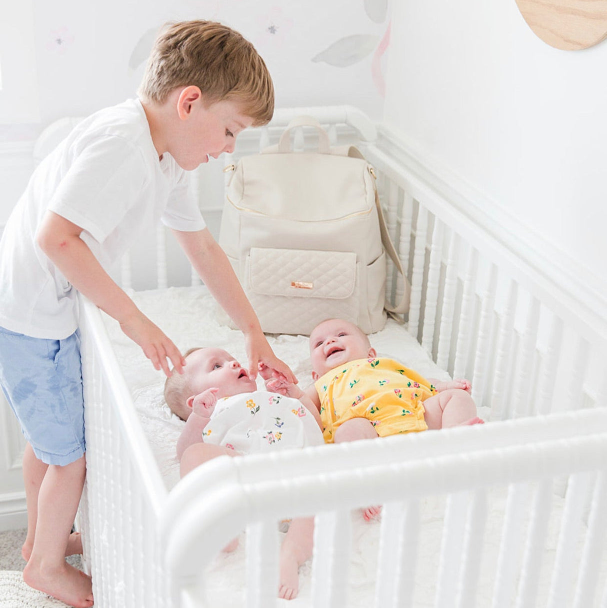 Monaco Diaper Bag | Pearl White From Luli Bebé