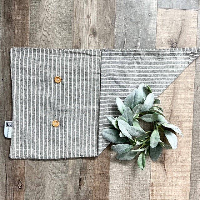 COVER ONLY: DARK CHARCOAL/CREAM STRIPES COVER (no insert) From PillowPanels