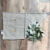 COVER ONLY: DARK CHARCOAL/CREAM STRIPES COVER (no insert) From PillowPanels