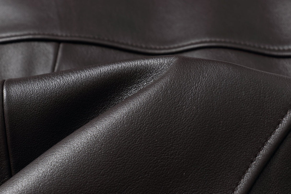 REED EST. 1950 Men's Jacket Genuine Lambskin Leather Four Button Car Coat - Imported from Reed Leather