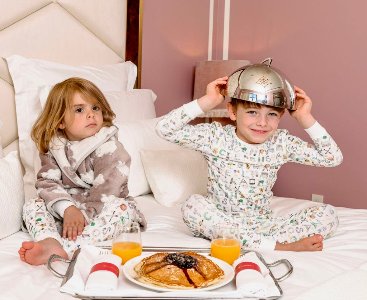 The Two Piece Pajama Set - NYC Alphabet Soup from Timo & Violet