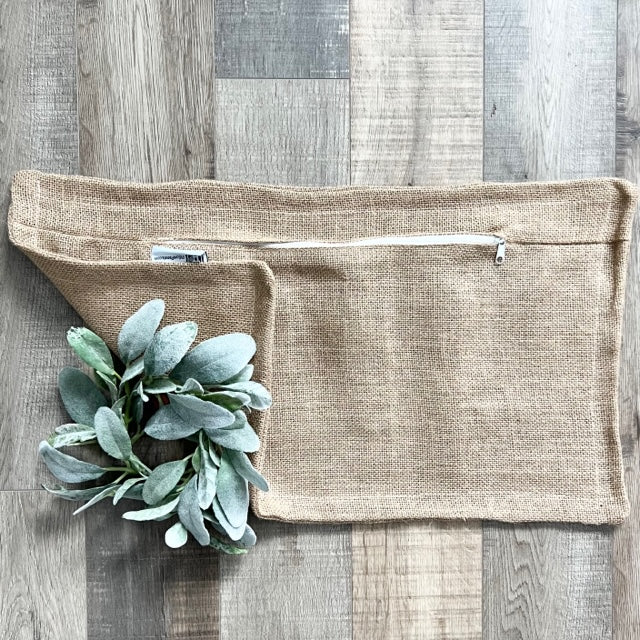 COVER ONLY: BURLAP PILLOW COVER (no insert) From PillowPanels
