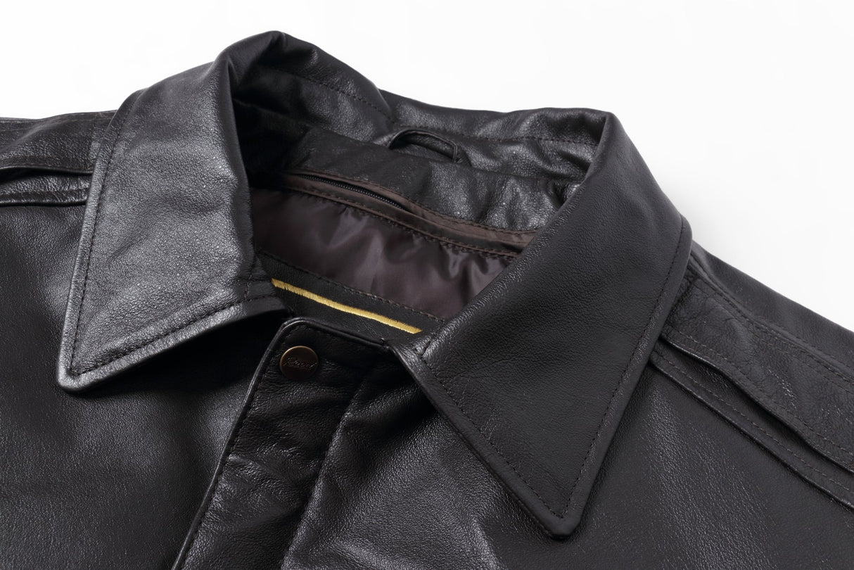 REED Men's Premium Leather Aviator Bomber Jacket - Imported from Reed Leather